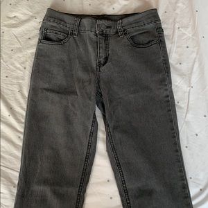 Grey medium rise skinny jeans